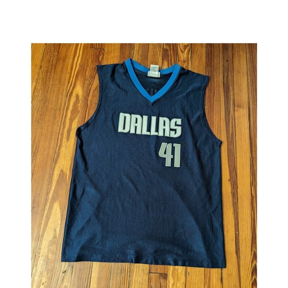 NBA Fan Apparel Dallas Mavericks Dirk Nowitzki Blue Mens Large Jersey